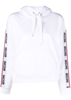 Moschino logo-print sleeve hoodie