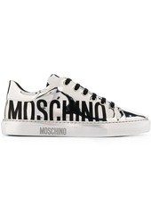 Moschino logo-print metallic sneakers