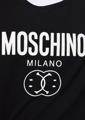 Moschino Logo Print Stretch Cotton Jersey T-shirt