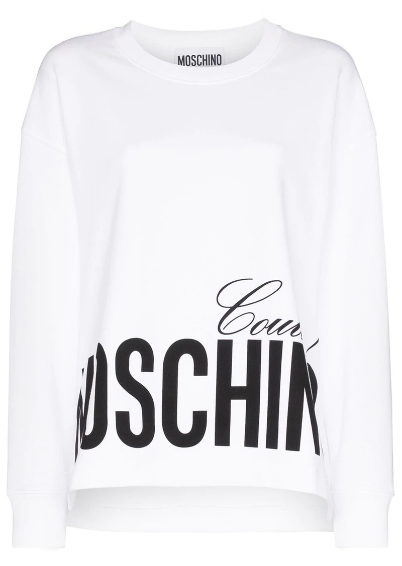 moschino logo print sweatshirt