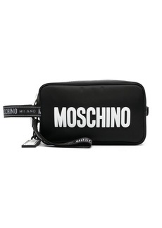 Moschino logo-print wash bag