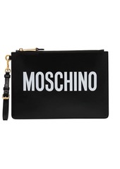 Moschino logo printed clutch bag