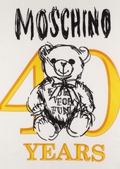 Moschino Logo Printed Silk Scarf