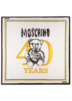 Moschino Logo Printed Silk Scarf