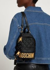 Moschino Logo Quilted Mini Backpack