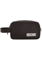 Moschino Logo Rubber Label Toiletry Bag