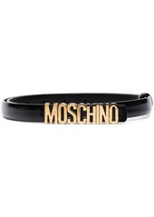Moschino logo skinny belt