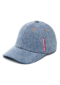 Moschino logo-tag denim cap