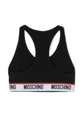 Moschino logo-tape sports bra