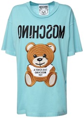 Moschino Logo Teddy Bear Cotton Jersey T-shirt