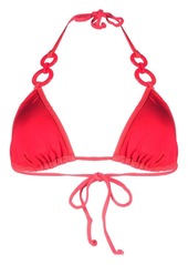 Moschino logo triangle bikini top