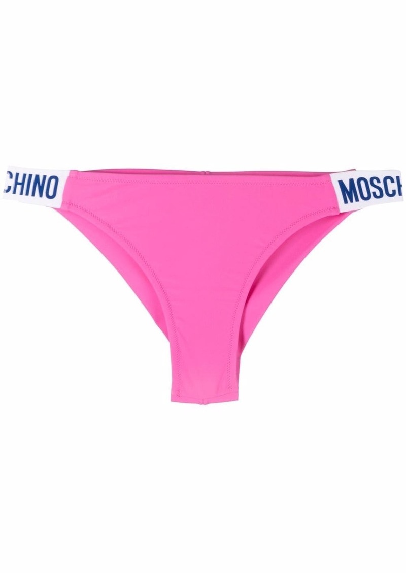 Moschino logo-waistband bikini bottom