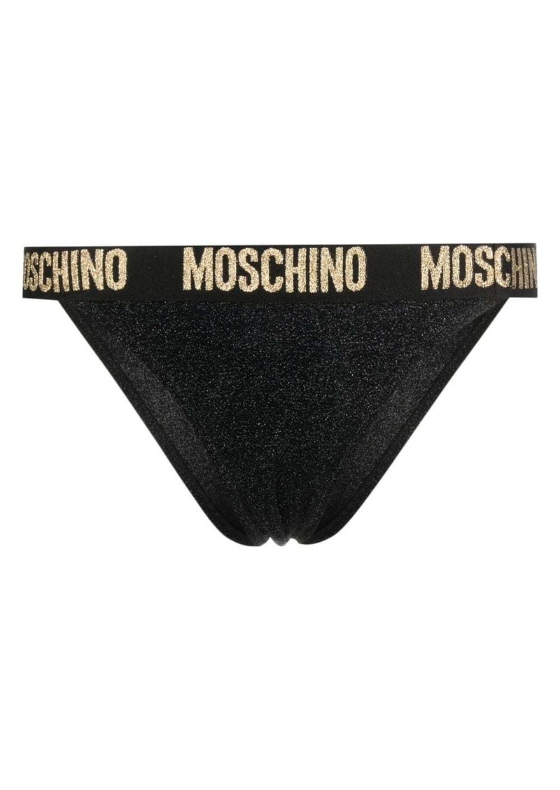 Moschino logo-waistband bikini briefs