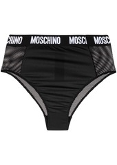 Moschino logo waistband mesh-accent briefs