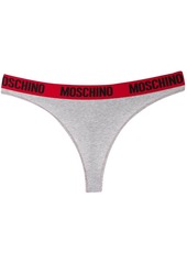 Moschino logo waistband thong