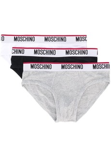 Moschino logo waistband three-pack briefs