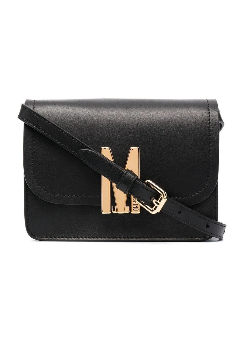 Moschino M logo-plaque bag