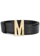 Moschino M plaque buckle belt