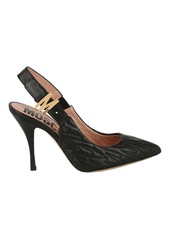 Moschino M-Quilted Slingback Pumps