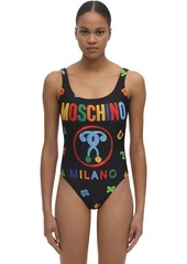Moschino Magnet Print Lycra One Piece Swimsuit