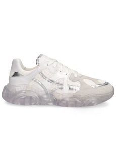 Moschino Mesh & Leather Sneakers