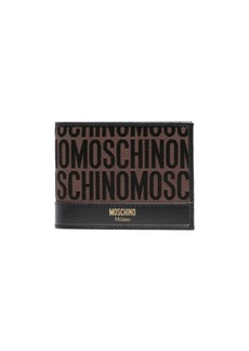 Moschino monogram logo stamp bi-fold wallet