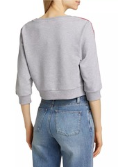Moschino Mos Under Donna-Velmar Crewneck Crop Sweatshirt
