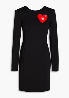Moschino - Appliquéd crepe mini dress - Black - IT 36