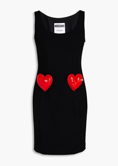 Moschino - Appliquéd crepe mini dress - Black - IT 38