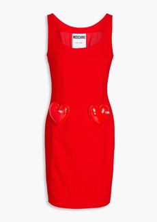 Moschino - Appliquéd crepe mini dress - Red - IT 36