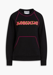 Moschino - Embroidered French cotton-terry sweatshirt - Purple - IT 36