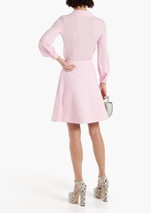Moschino - Button-embellished silk-chiffon shirt - Pink - IT 44