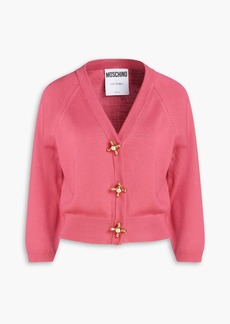 Moschino - Button-embellished wool cardigan - Pink - IT 44