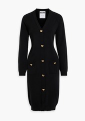 Moschino - Button-embellished wool dress - Black - IT 40