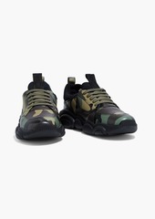 Moschino - Camouflage faux leather sneakers - Green - EU 44