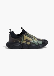 Moschino - Camouflage faux leather sneakers - Green - EU 44