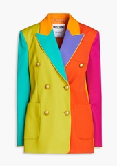 Moschino - Color-block grain de poudre wool blazer - Orange - IT 38