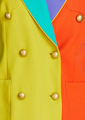 Moschino - Color-block grain de poudre wool blazer - Orange - IT 38