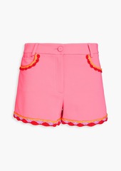 Moschino - Crochet-trimmed crepe shorts - Pink - IT 38