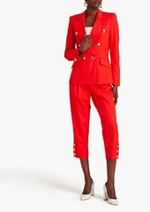 Moschino - Double-breasted cotton-blend blazer - Red - IT 40