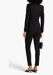 Moschino - Double-breasted satin-trimmed wool-twill blazer - Black - IT 36