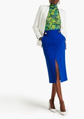 Moschino - Embellished crepe midi pencil skirt - Blue - IT 38