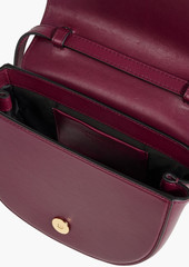 Moschino - Embellished leather shoulder bag - Purple - OneSize