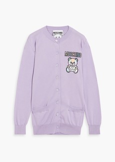 Moschino - Embroidered cotton cardigan - Purple - IT 38