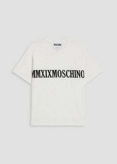 Moschino - Embroidered cotton-jersey T-shirt - White - XS