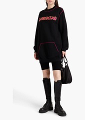 Moschino - Embroidered French cotton-terry sweatshirt - Black - IT 36