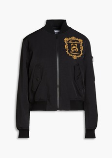 Moschino - Embroidered padded twill bomber jacket - Black - IT 42