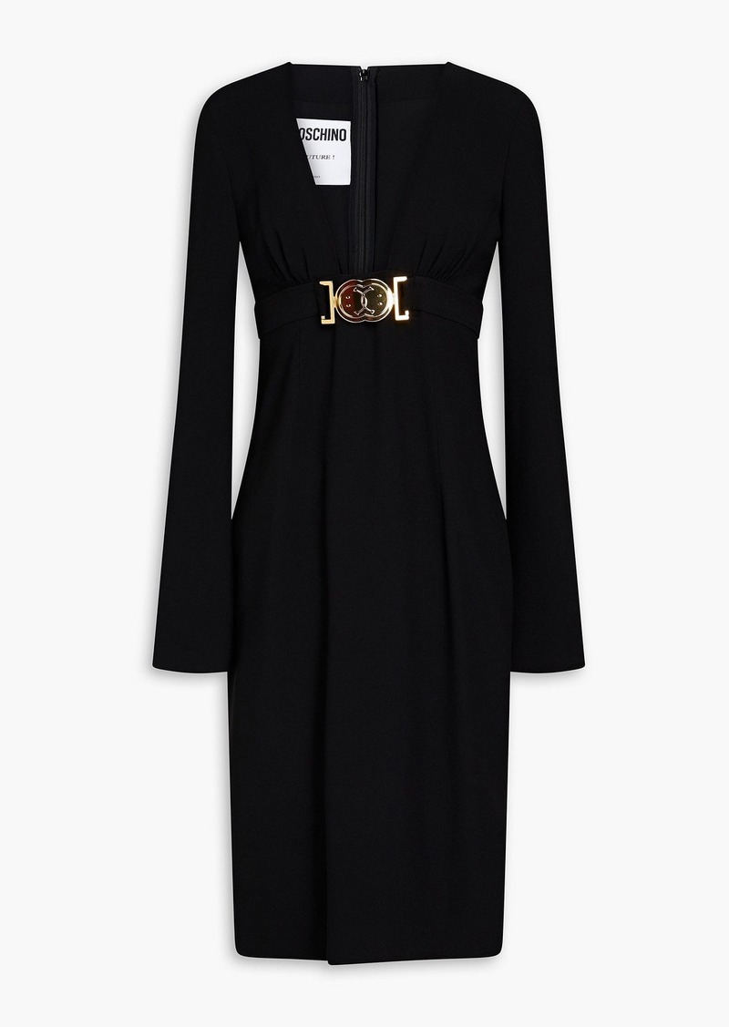 Moschino - Gathered crepe dress - Black - IT 42