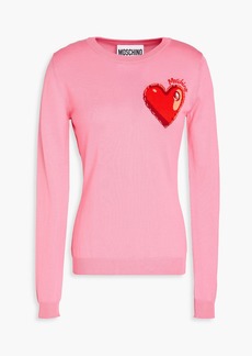 Moschino - Intarsia cotton sweater - Pink - IT 42