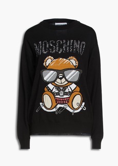 Moschino - Intarsia-knit wool sweater - Black - L